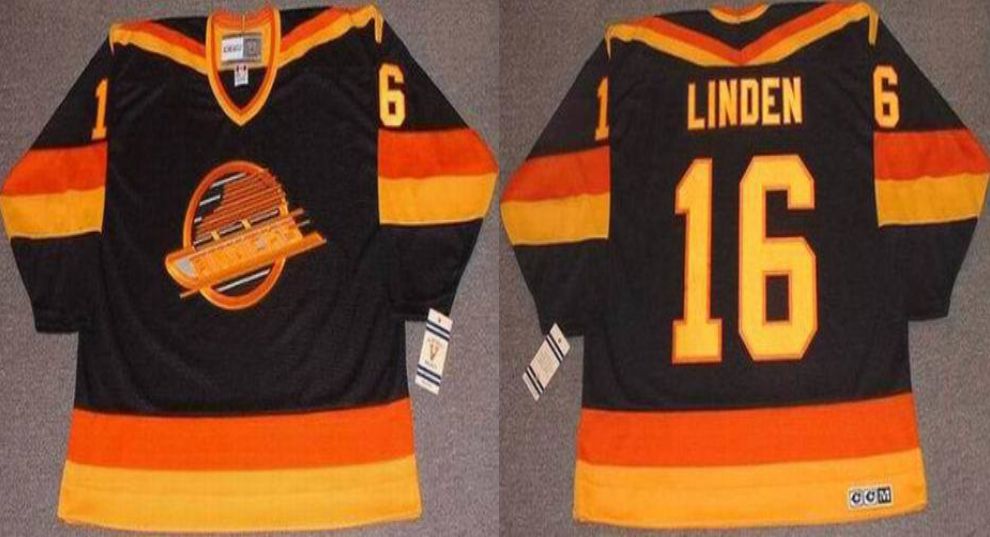 2019 Men Vancouver Canucks #16 Linden Black CCM NHL jerseys->vancouver canucks->NHL Jersey